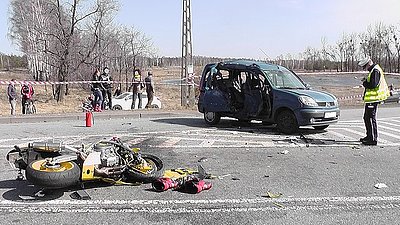 Wypadek motocyklisty Miasteczko Śląskie